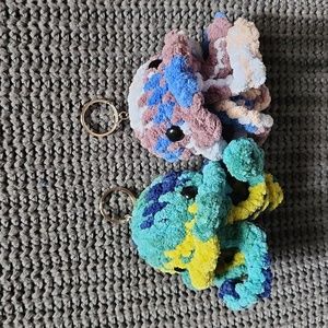 Handmade Crocheted Jellyfish Keychain